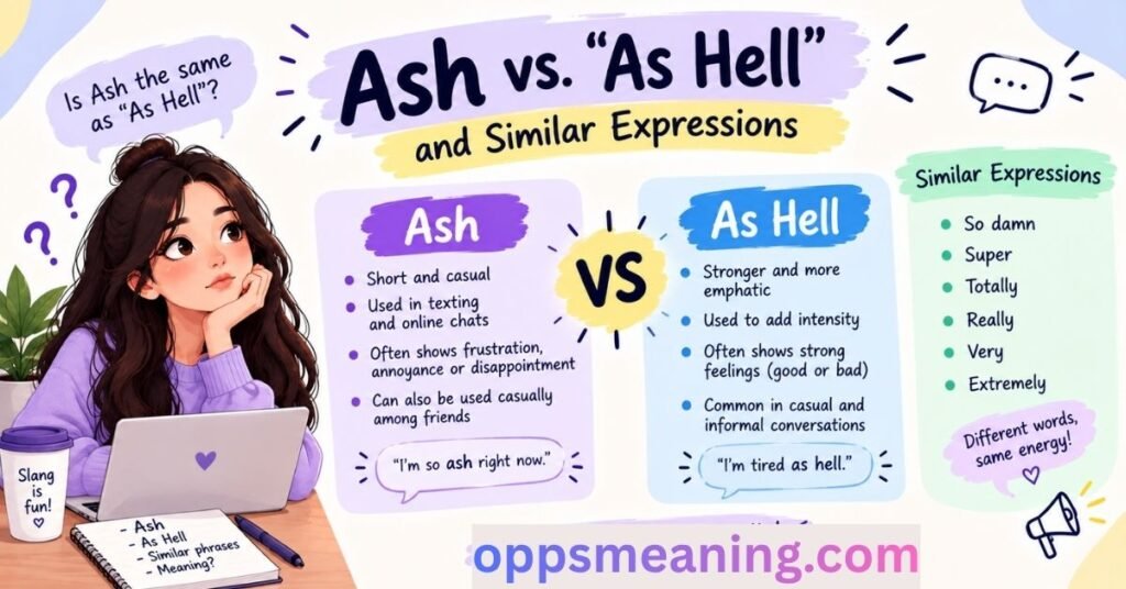 Ash vs. "As Hell" and Similar Expressions