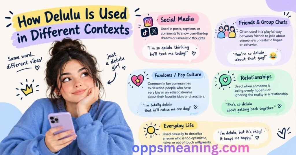 How Delulu Is Used in Different Contexts