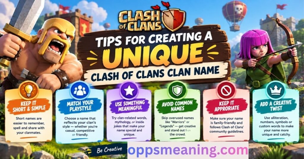Tips for Creating a Unique Clash of Clans Clan Name