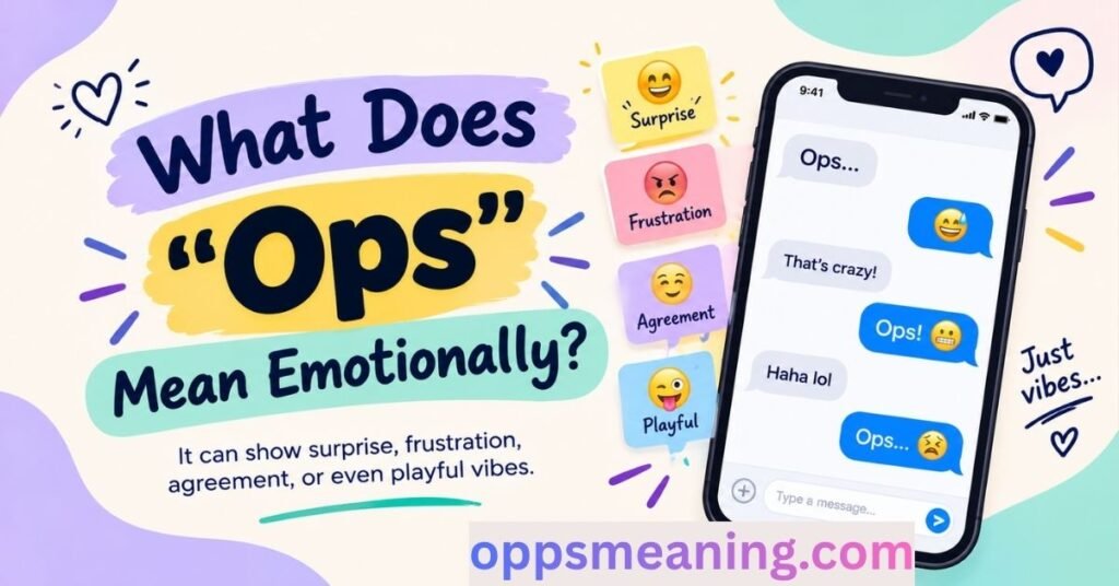 What Does "Ops" Mean Emotionally?