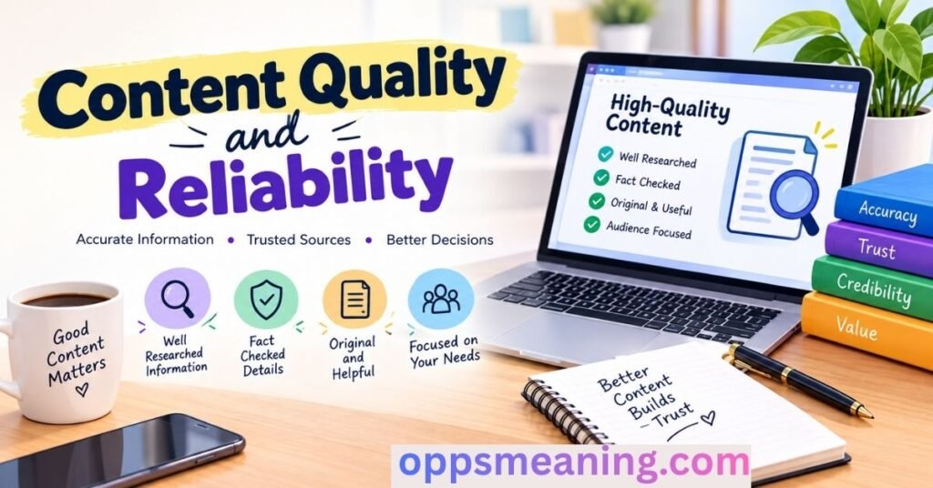 Content Quality and Reliability