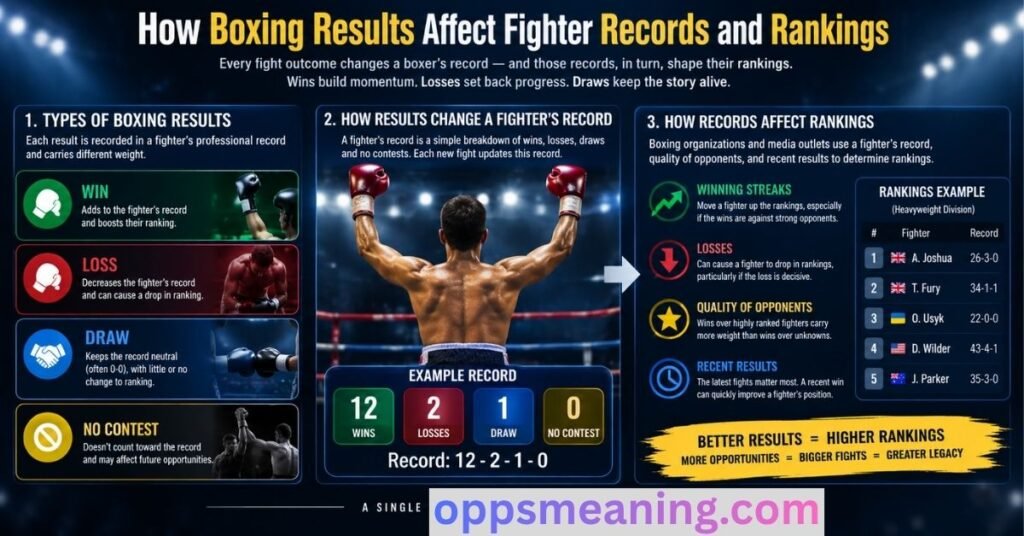 How Boxing Results Affect Fighter Records and Rankings