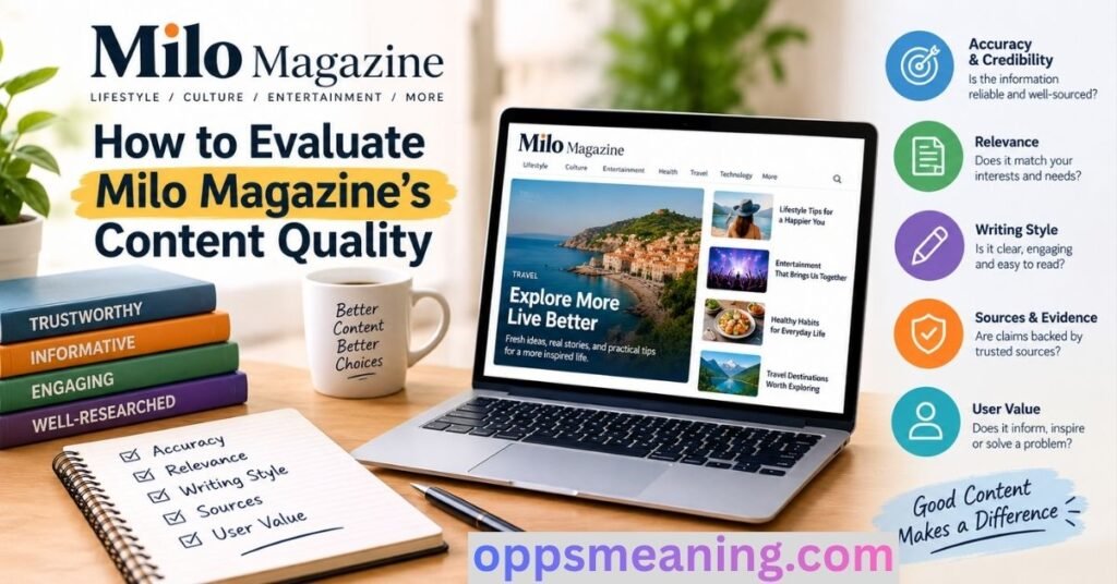 How to Evaluate Milo Magazine's Content Qualitymake