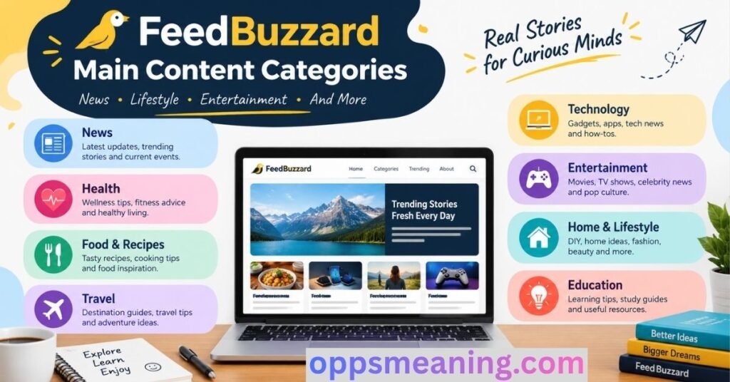 Main Content Categories on FeedBuzzard