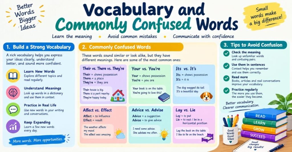 Vocabulary and Commonly Confused Words